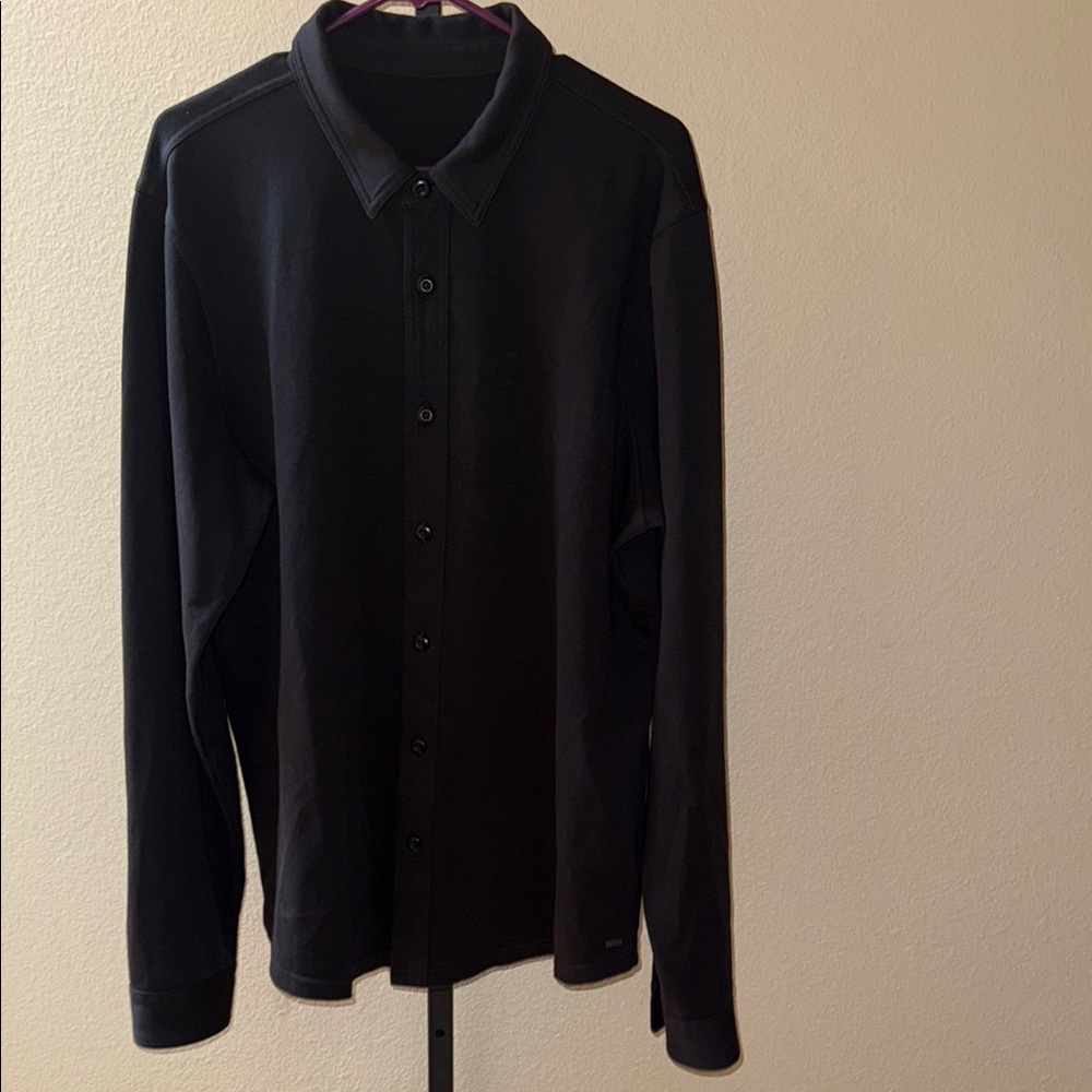 Vuori Men’s Black Long Sleeve Heavyweight Shirt Overshirt Jacket Size XL